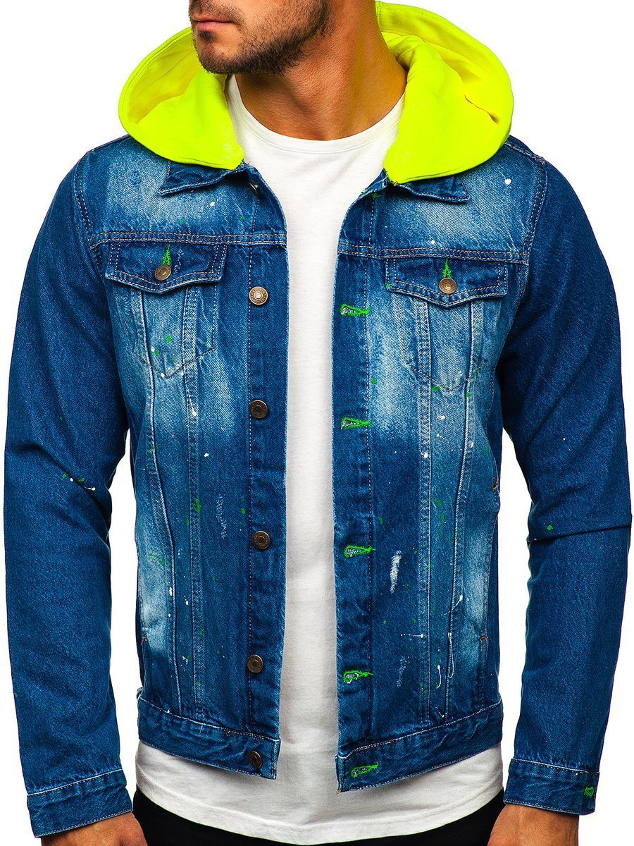 Men's Denim Jacket with hood 