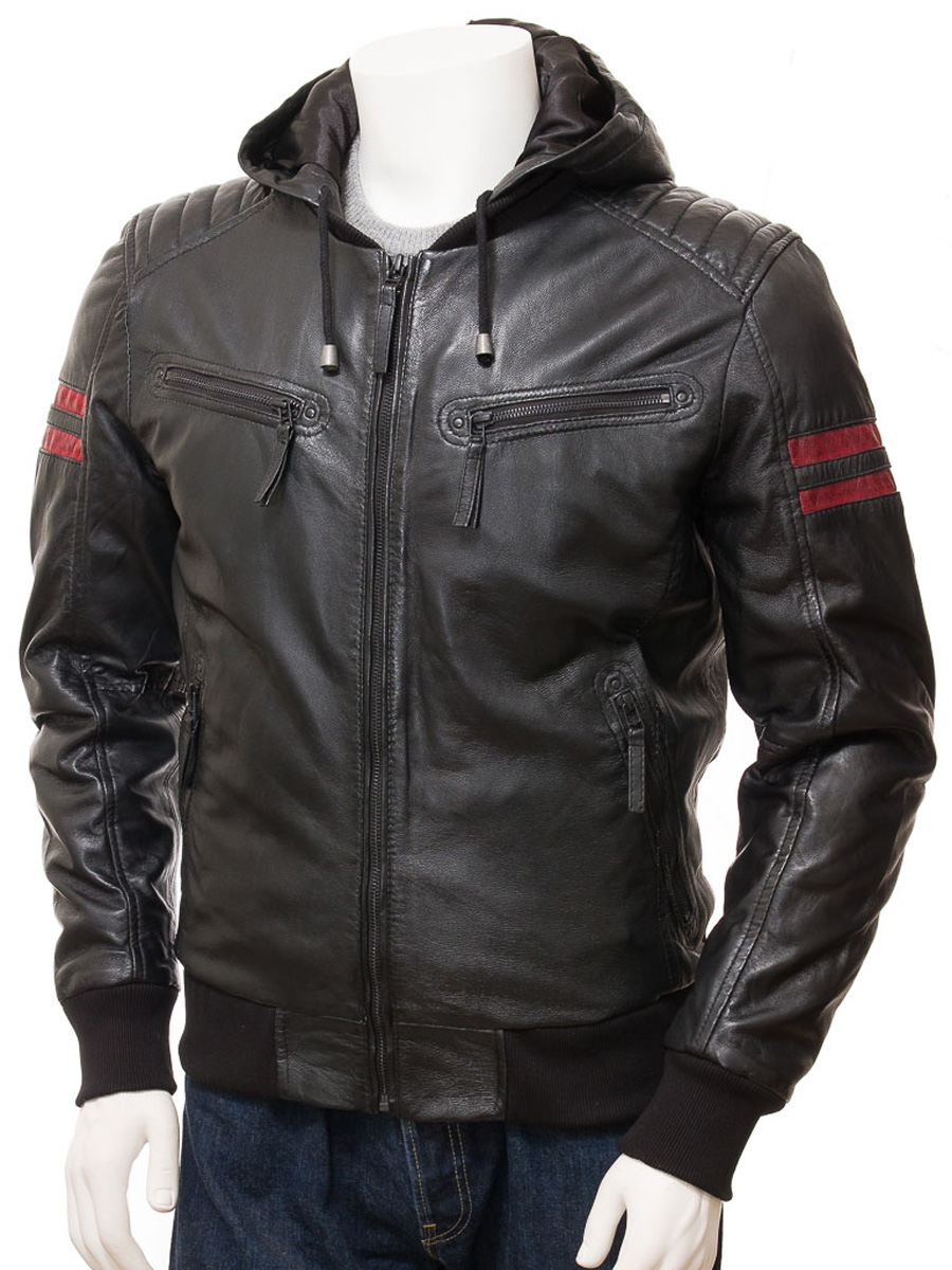 MEN'S BLACK LEATHER Jacket