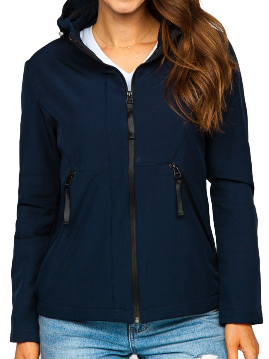 Women's Lightweight Softshell Jacket Navy Blue
