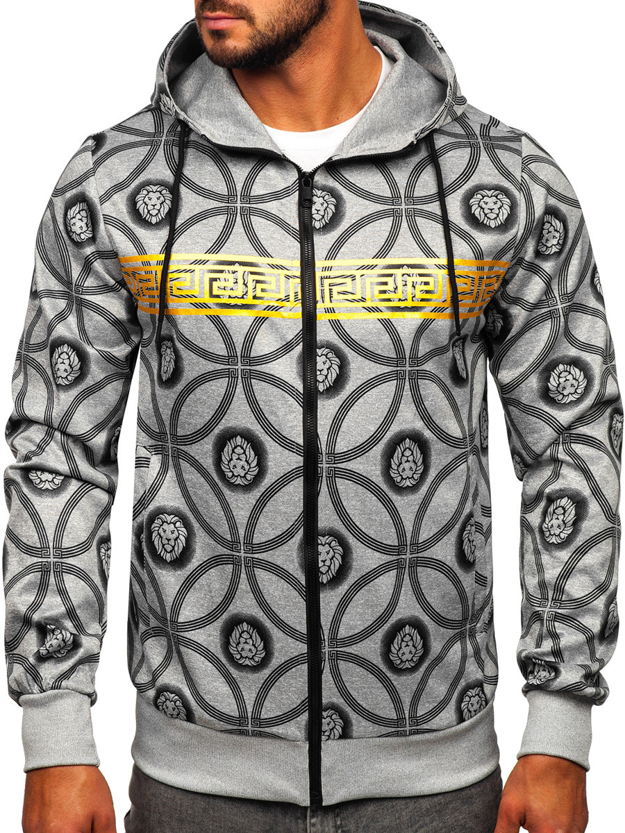 Men's Printed Zipped Hoodie
