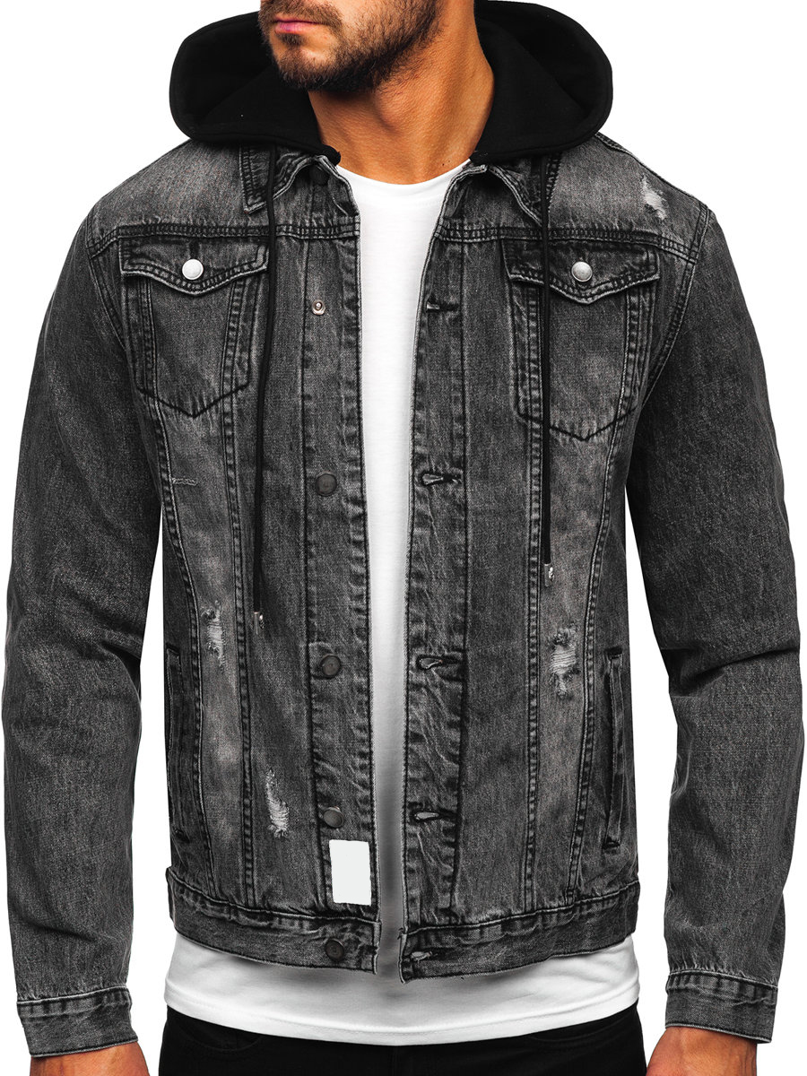 Men's Denim Hooded Jacket