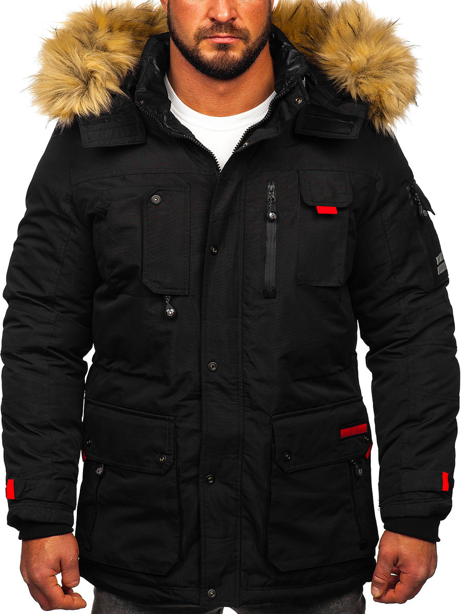 Men's Winter Parka Jacket Beige