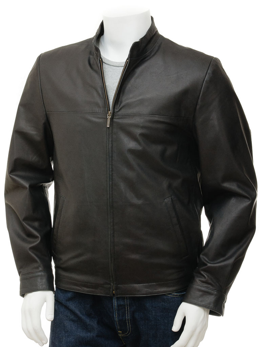 MEN'S BLACK LEATHER JACKET