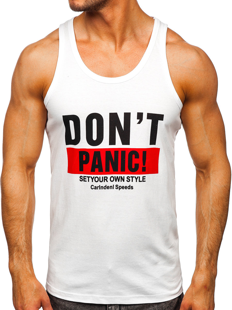 Men's Printed Boxer Tank Top