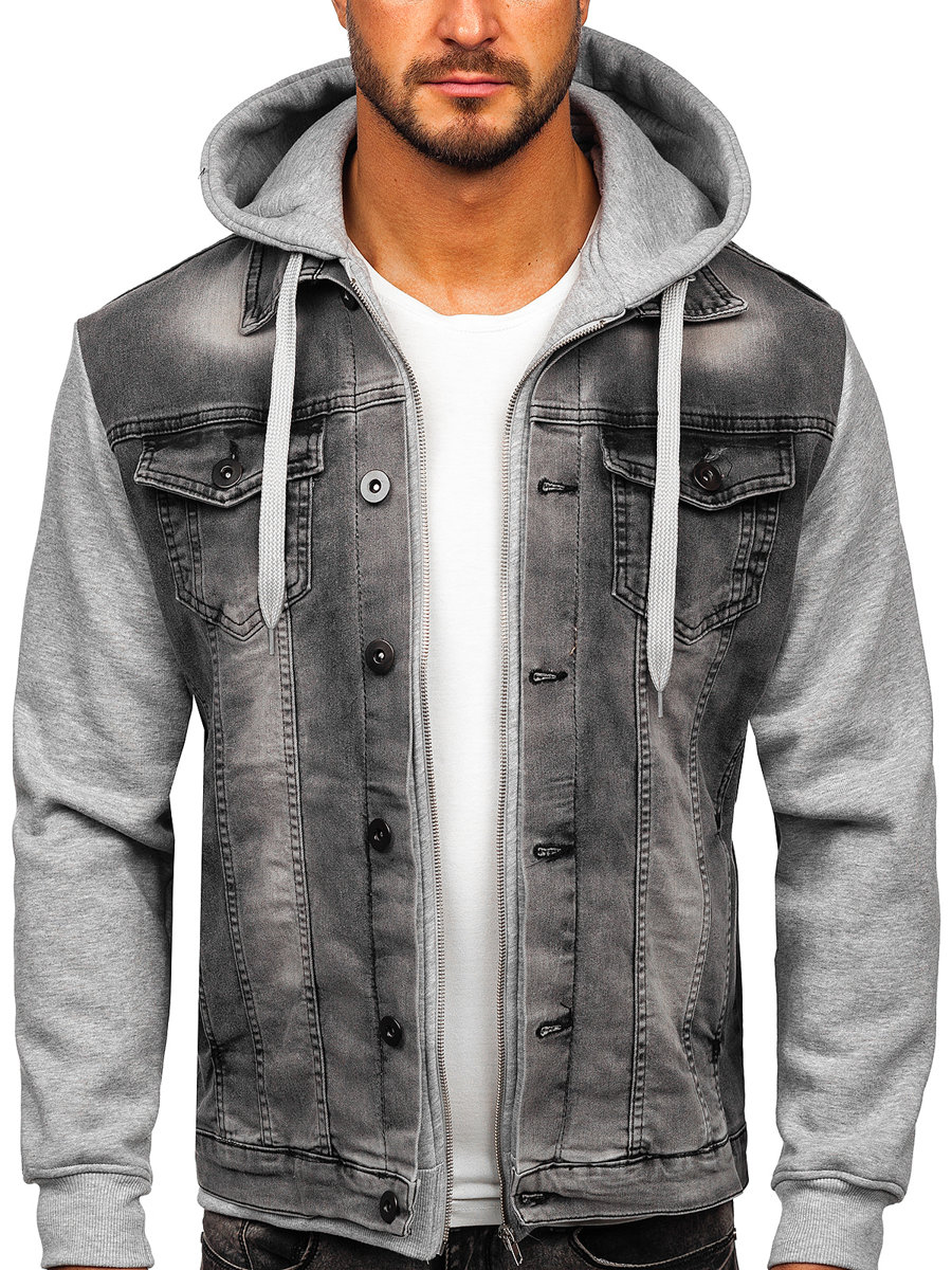 Men's Hooded Denim Jacket