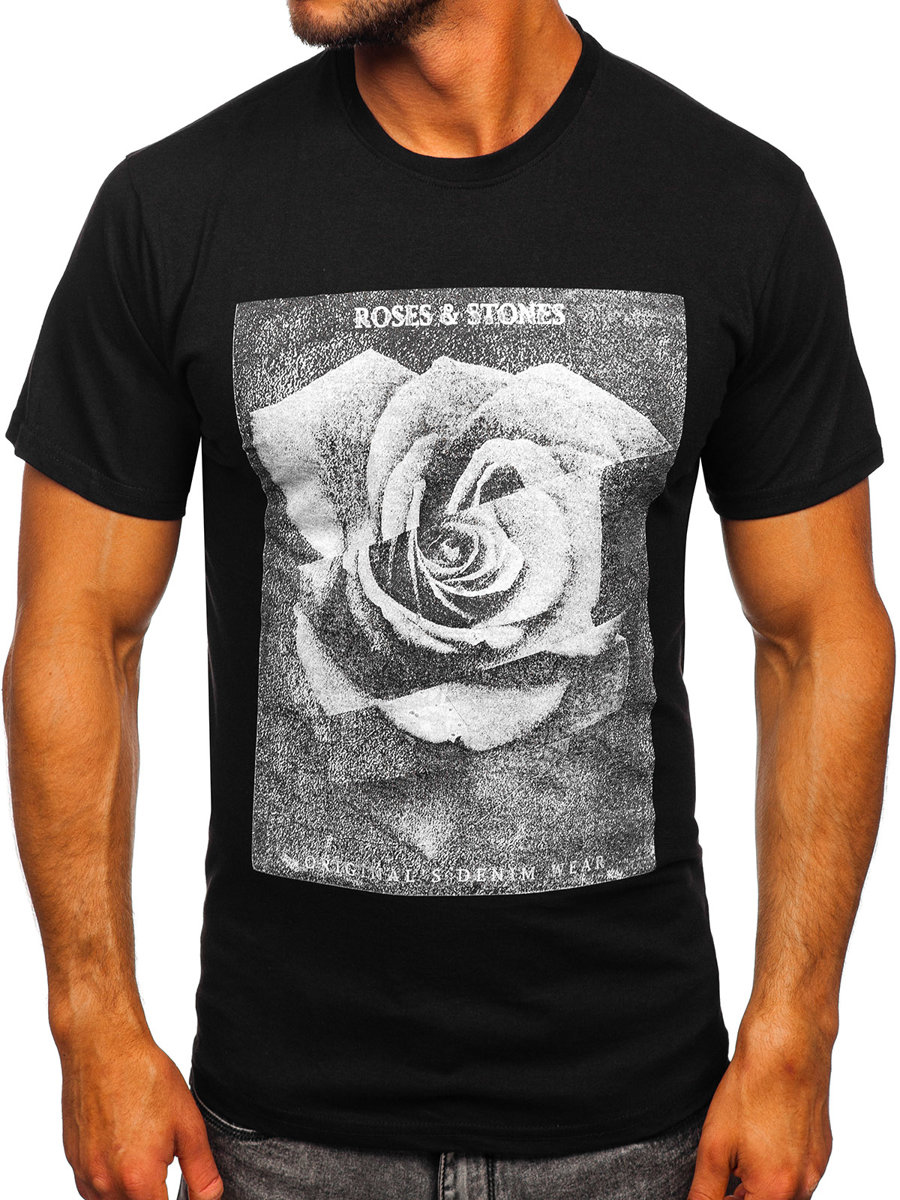  Men's Cotton Printed T-shirt