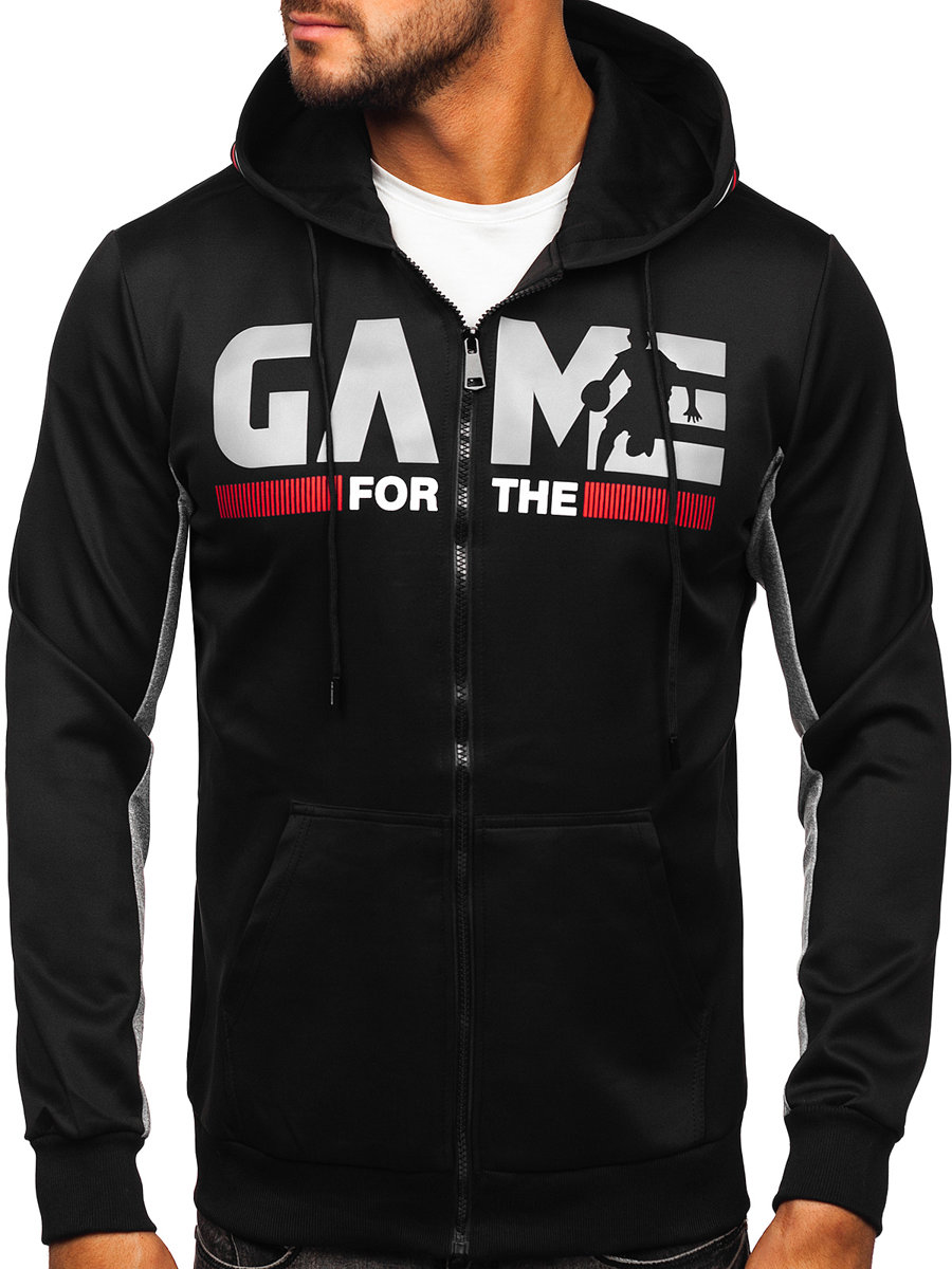 Men's Zipped Hoodie Black