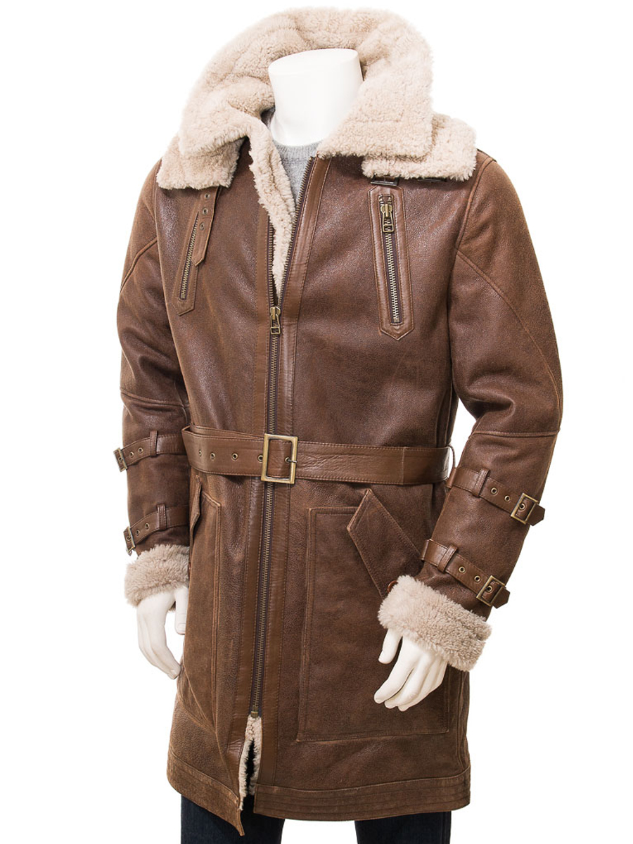 MEN'S SHEEPSKIN TRENCH COAT