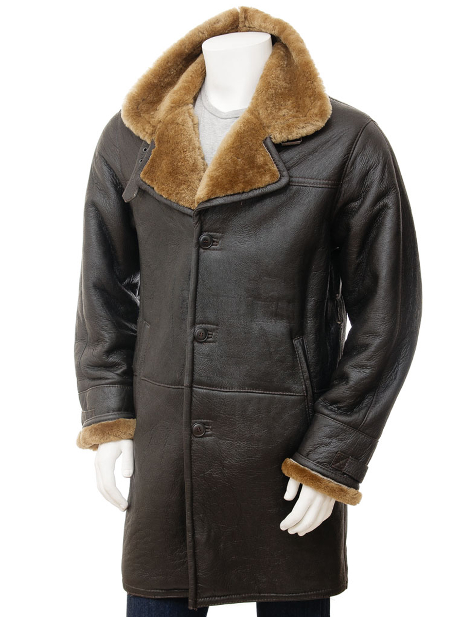  MENS SHEEPSKIN TRENCH COAT