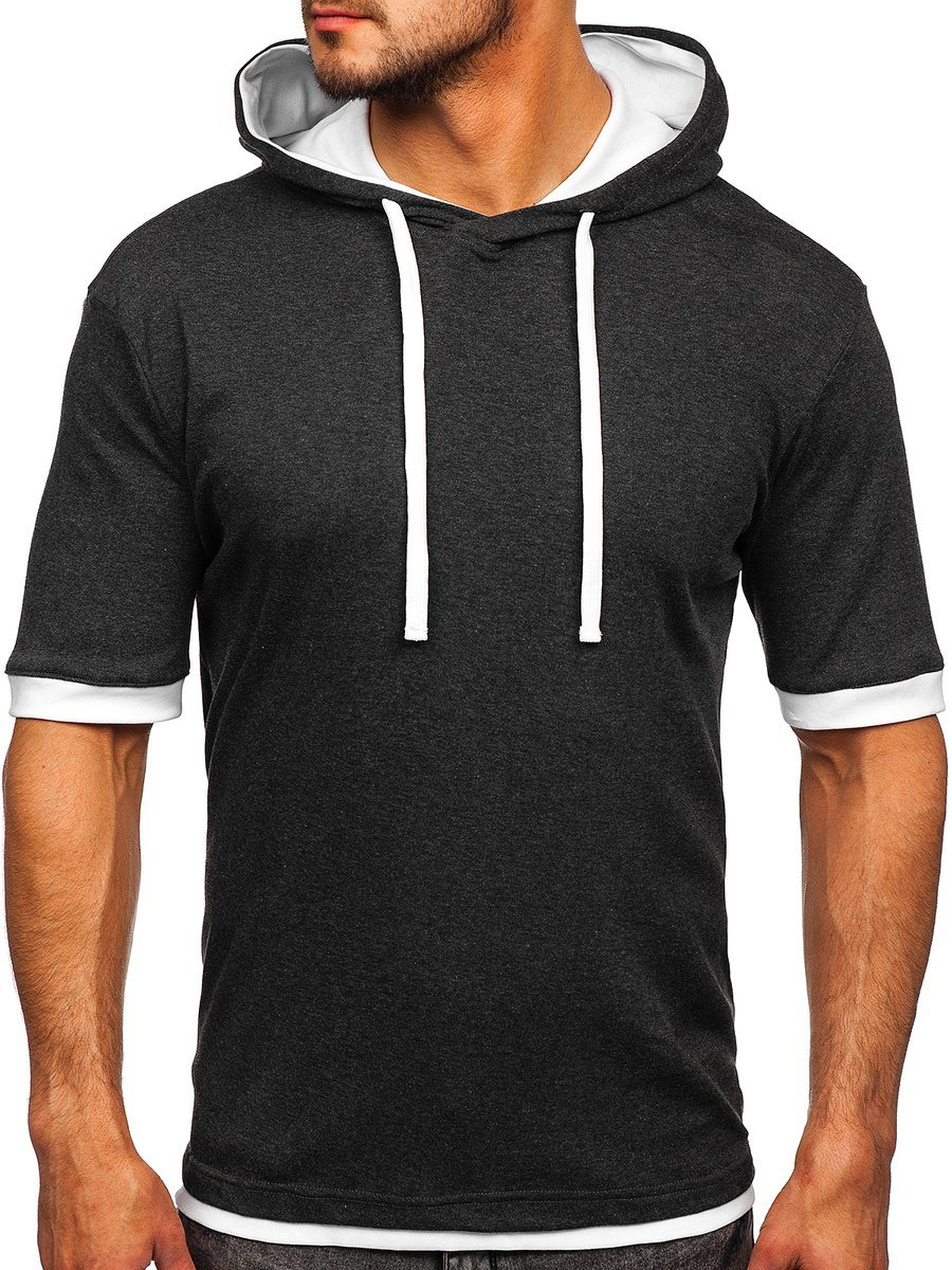 Men's Plain T-shirt With Hood
