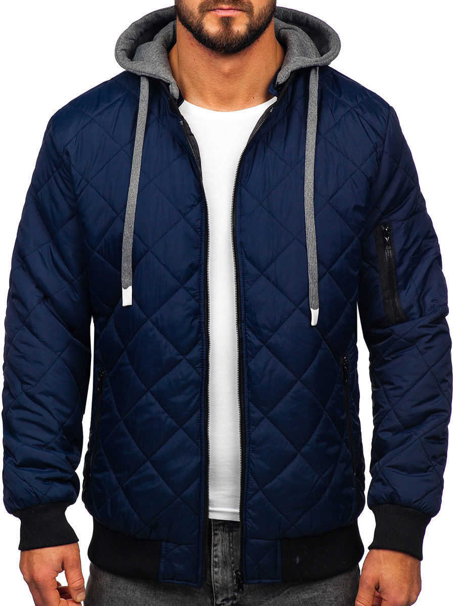 Men's Quilted Lightweight Bomber Jacket