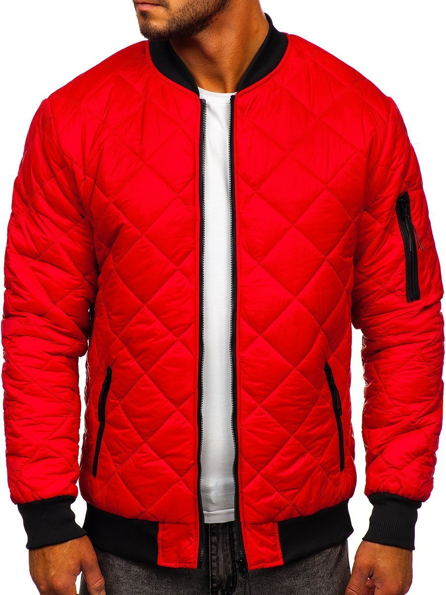Men's Lightweight Quilted Bomber Jacket 