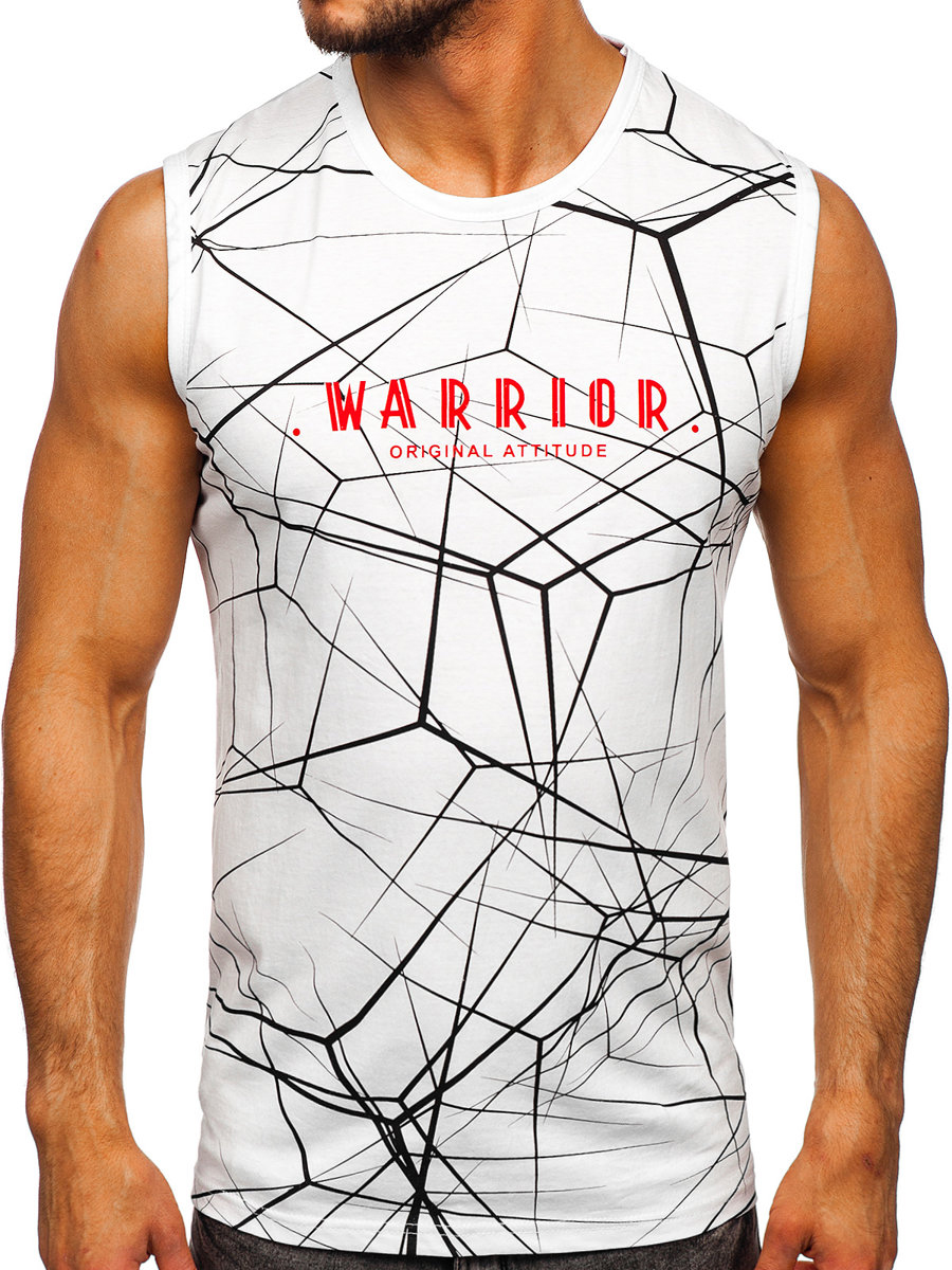 Men's Printed Boxer Tank Top 